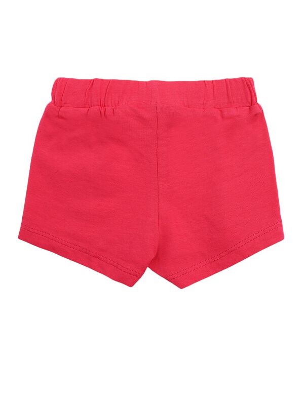 Girls White & Pink Printed T-Shirt with Short Pants image number 3